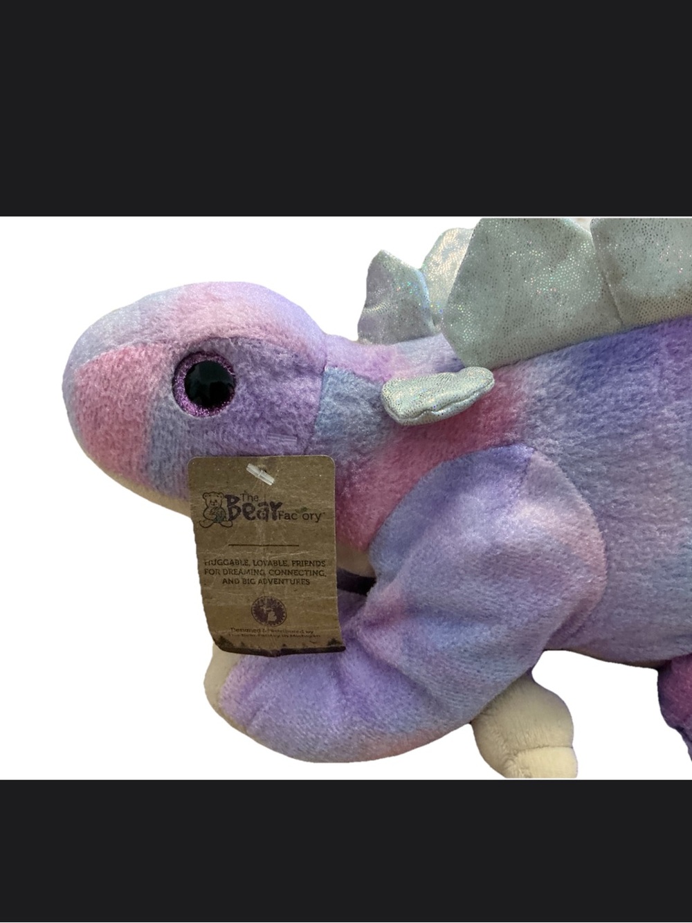 The Bear Factory Pastel Purple Plush Dragon Stuffed Animal Pink Fantasy NWT